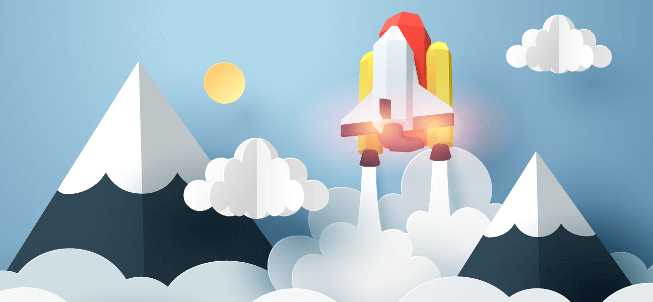 Hintergrundbild, aufsteigende Rakete